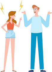 Conflict, quarrel  illustration 
