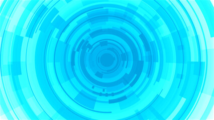 Abstract circle white blue future technology background.