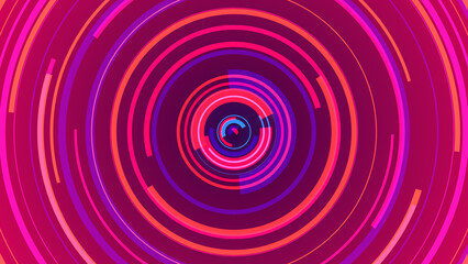 Naklejka premium Abstract circle pink neon future technology background.