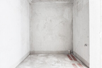 interior of the apartment without decoration in gray colors