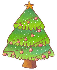 Christmas water color cartoon cute
