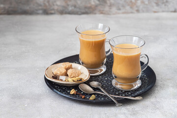 Traditional middle eastern , indian drink masala or karak chai
