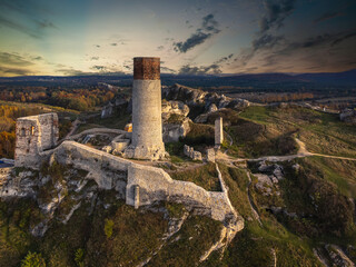 Ruins of the Castle in Olsztyn near Czestochowa, Poland.