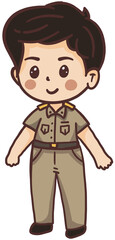 Fototapeta premium cartoon male thai teacher