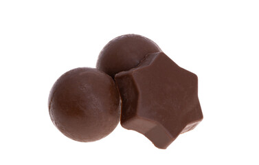 chocolate candies isolated
