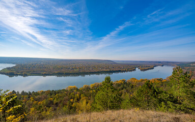 autumn landscape of the Dniester river