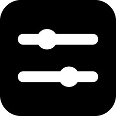 Filter line icon. Equalizer or setting icon