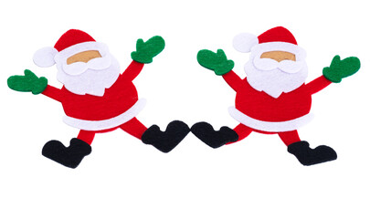 santa claus made of felt isolated