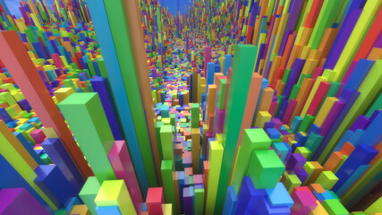 Fototapeta premium 3d render abstract colored background