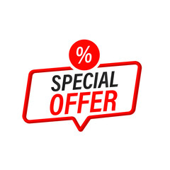 A special offer in the form of a message. Vector illustration