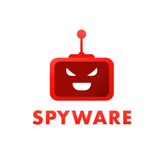 Spyware in the form of work on a white background. Vector illustration