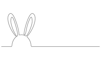 Rabbit one line, neat hand drawn vector drawing

