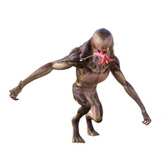 MONSTER CREATURE , SCARY , WILD BEAST 3D RENDERING
