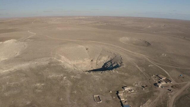 A large natural sink hole called "Obruk" in Middle Anatolian region of Turkey.