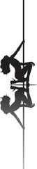 vector silhouette of a woman dancing pole dance