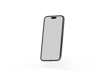Modern glass smartphone hanging over the table
