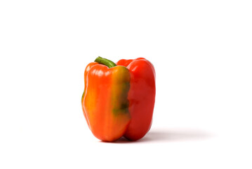 Isolated red paprika on white background