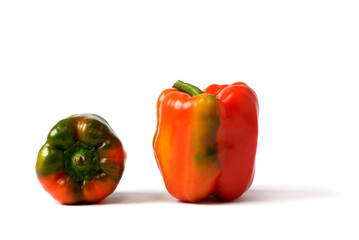 Isolated red paprika on white background