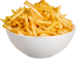 French fries food fast food snack isolated lunch take out