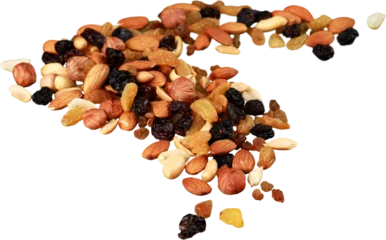 Foto op Aluminium Granola snack seed peanut raisin food almond © BillionPhotos.com
