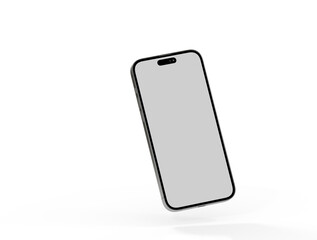 Smartphone frameless blank screen mockup