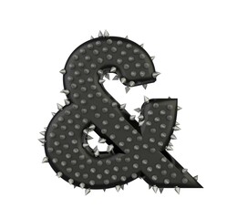 Spike Leather Themed Font  And Symbol