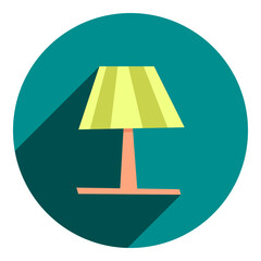 lamp flat icon. mint icon in flat style of abstract lamp. icon for work. for web browser.