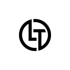  LT letter mark abstract logo design