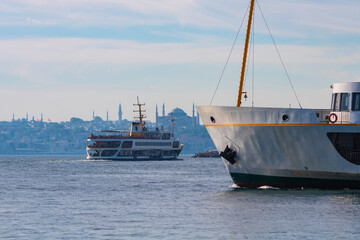Istanbul's famous ferries from kadikoy district.