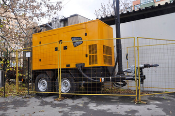 Mobile diesel generator for emergency power supply of residential buildings