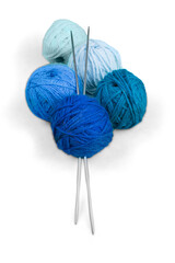 Knitting wool ball of wool isolated ball of yarn knitting needles yarn