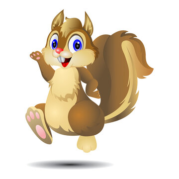 Squirrel dancing cartoon