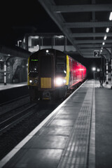 Train enters a trainstation