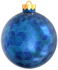 Transparent blue ornament Christmas ball 