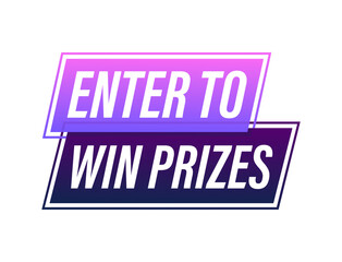 Megaphone Hand, business concept with text Enter to win prizes.