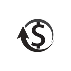 american dollar currency rising icon