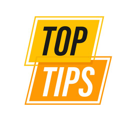 Top tips icon badge. Ready for use in web or print design. Vector stock illustration.