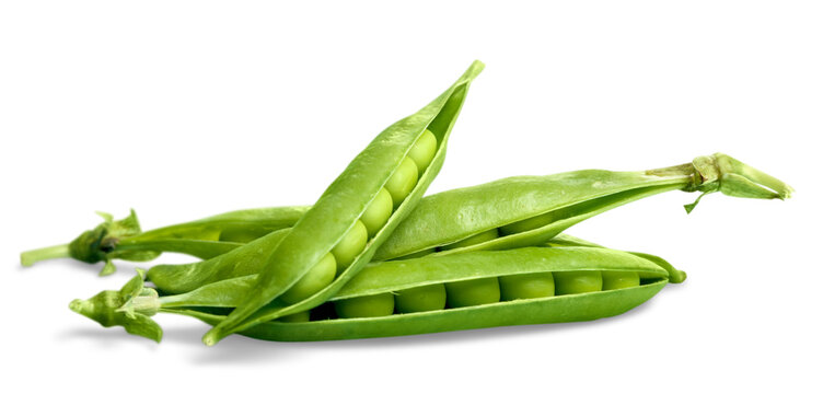 Fresh Green Peas Isolated