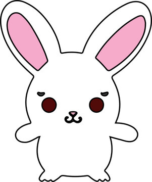 funny cute rabbit little head animal cartoon 