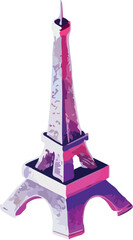 Fototapeta na wymiar isometric eiffel tower in paris