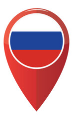 colorful russian map application pin point label symbol