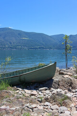Obraz premium Boot auf der Insel Brissago im Lago Maggiore