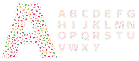 colorful letters logo design vector