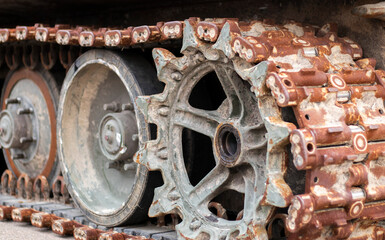 Destroyed, wrecked and burned T 72 tank. Russian Ukrainian conflict in 2022. Destroyed Russian...
