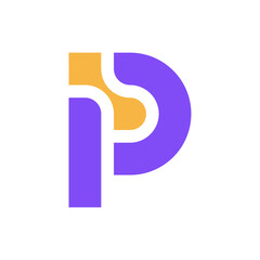 Letter P technology modern logo template