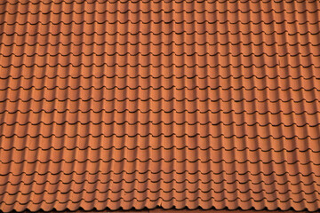 Orange clay roof tiles background Texture.