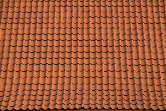 Orange clay roof tiles background Texture.