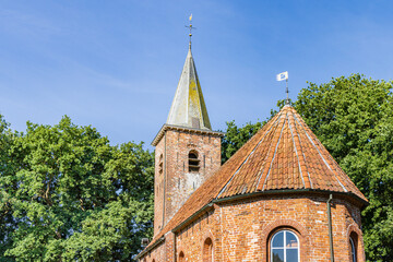 Church with graveyard in Marum in municipality Westerkwartier in Groningen province the Netherlands