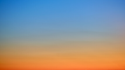 Gradient on the evening sky red blue color, beautiful copy space background