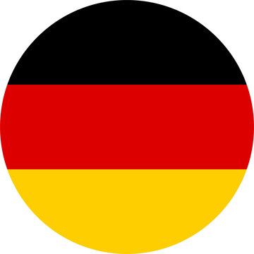 Germany, rounded icon with german national flag colors